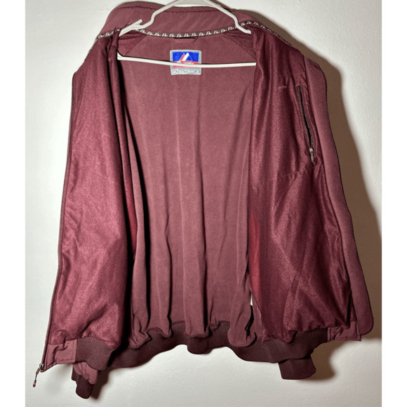 Virginia Tech Hokies Majestic NCAA Full Zip Maroon Sewn On Jacket Sz 2XL - Picture 7 of 11